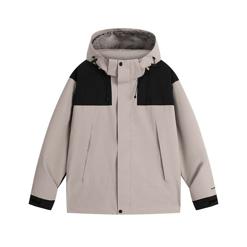 KNOWMLAB - Chaqueta Casual Hombre Con Sombrero Gris.