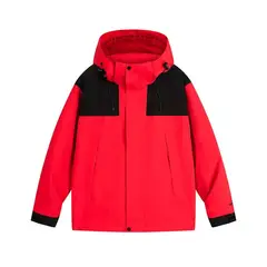 KNOWMLAB - Chaqueta Casual Hombre Con Sombrero Rojo