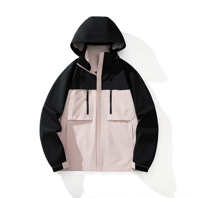 KNOWMLAB - Chaqueta Casual Hombre Con Sombrero Rosa