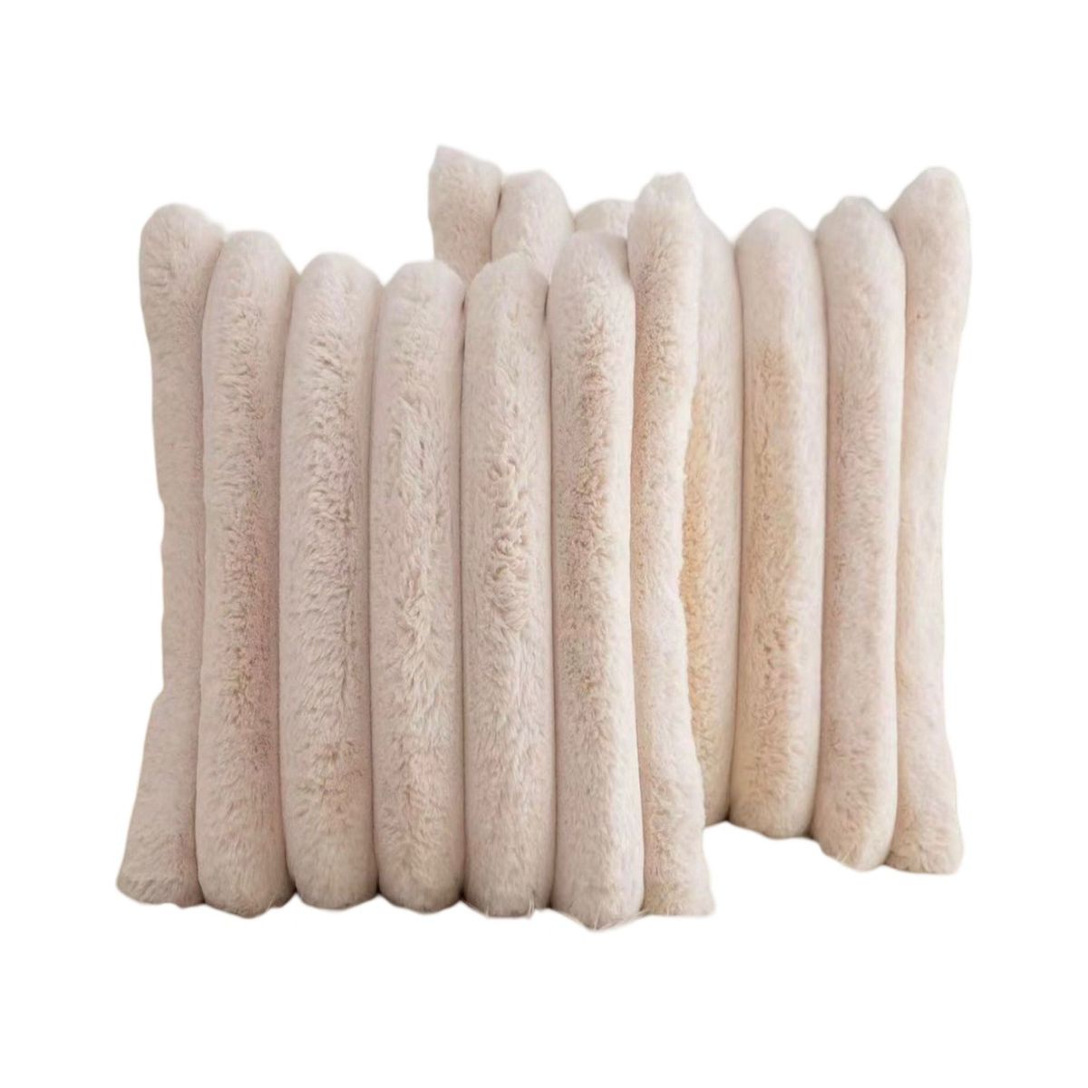 GENERICO - Set de 4 Fundas de Cojín Plush-Rosa