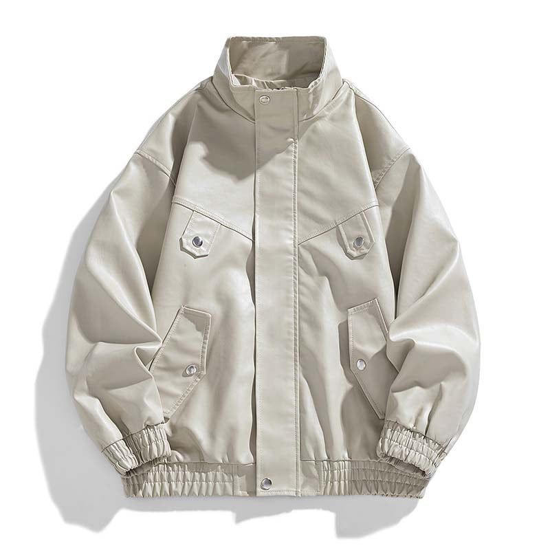 KNOWMLAB - Chaqueta Cuero Hombre Negro.