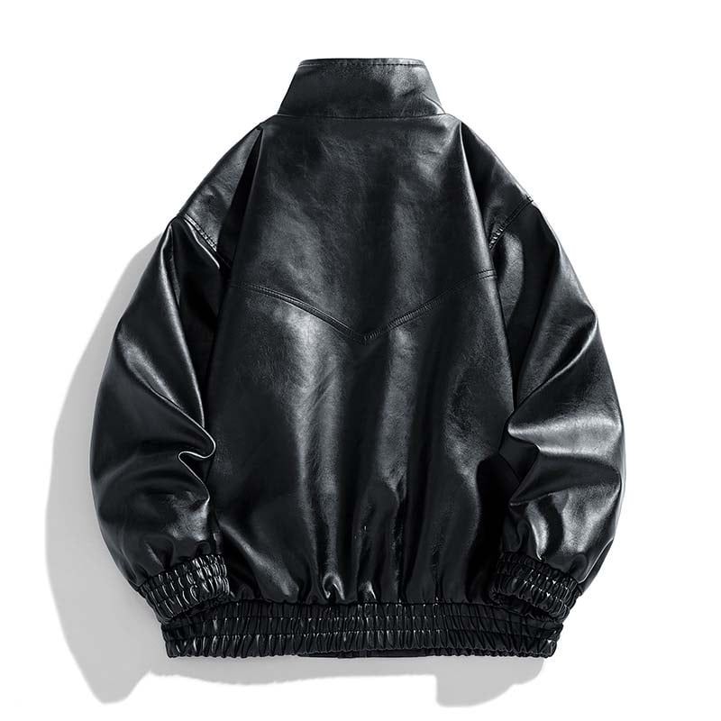 KNOWMLAB - Chaqueta Cuero Hombre Negro.