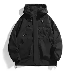KNOWMLAB - Chaqueta Casual Hombre Con Sombrero Negro