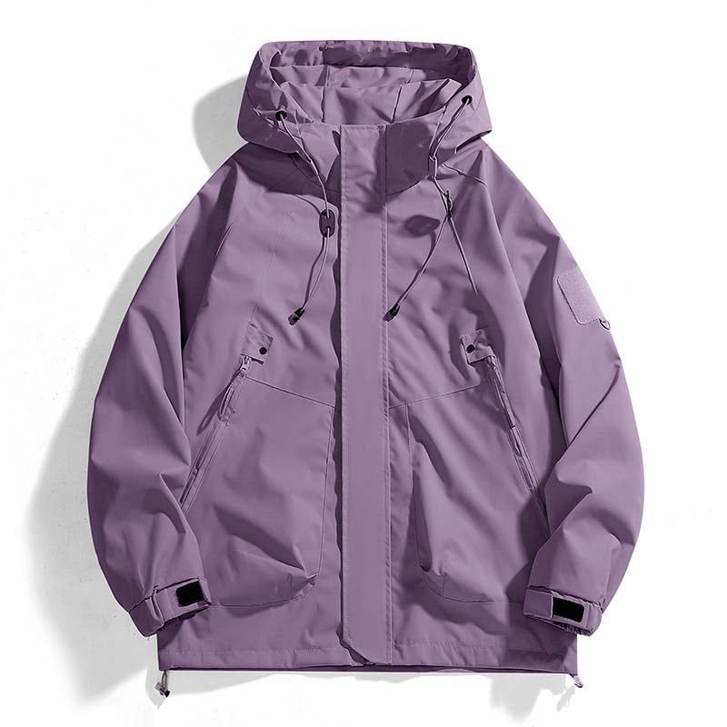 KNOWMLAB - Chaqueta Casual Hombre Con Sombrero Violeta