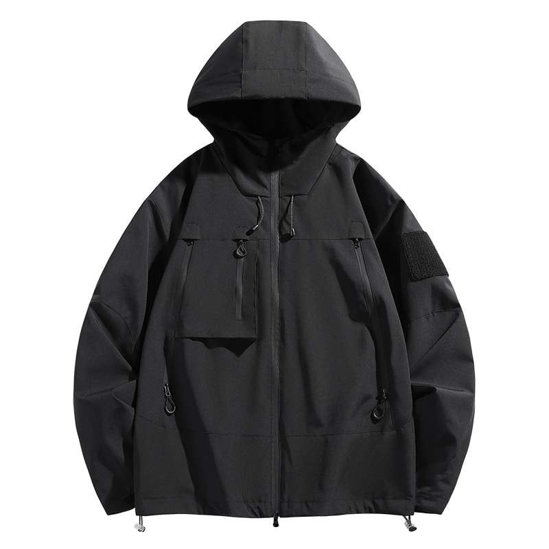 KNOWMLAB - Chaqueta Casual Hombre Con Sombrero Negro.