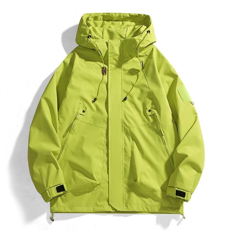 KNOWMLAB - Chaqueta Casual Hombre Con Sombrero Verde.