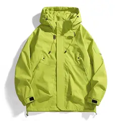 KNOWMLAB - Chaqueta Casual Hombre Con Sombrero Verde.