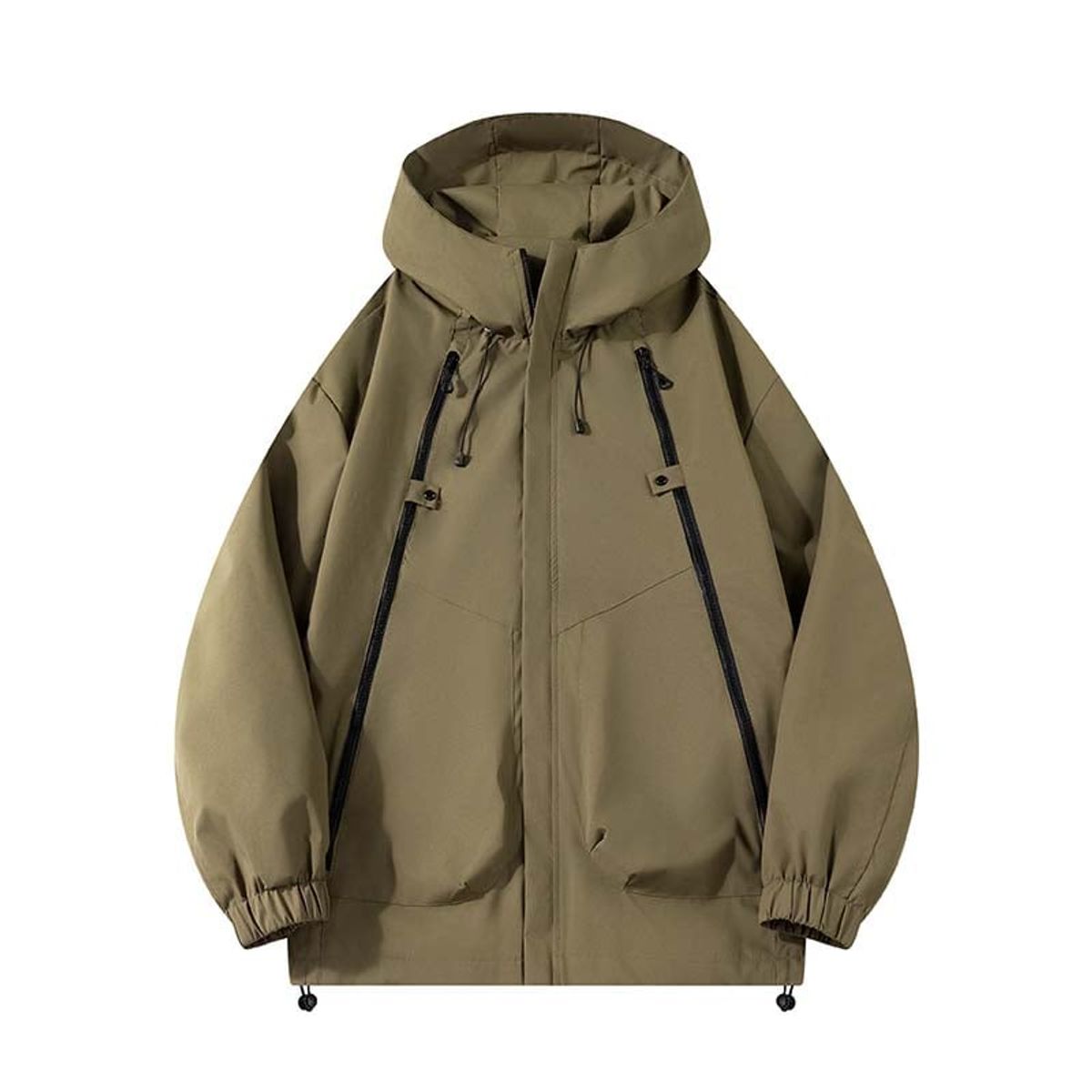 KNOWMLAB - Chaqueta Casual Hombre Con Sombrero Verde