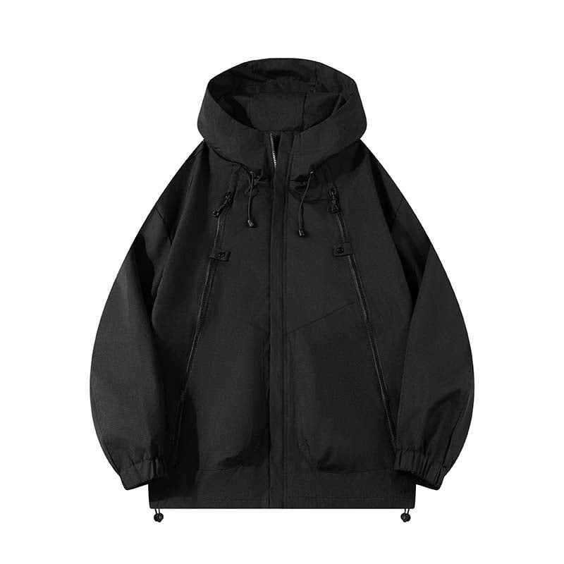 KNOWMLAB - Chaqueta Casual Hombre Con Sombrero Verde