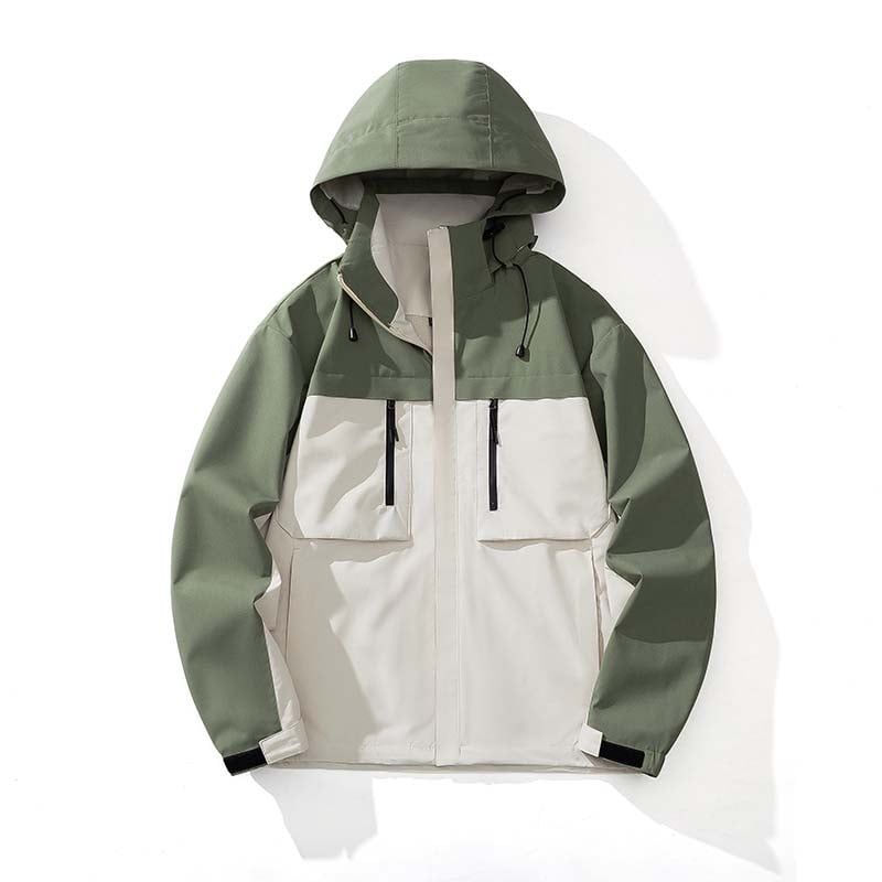 KNOWMLAB - Chaqueta Casual Hombre Con Sombrero Blanco