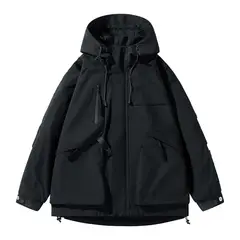 KNOWMLAB - Chaqueta Casual Hombre Con Sombrero Verde