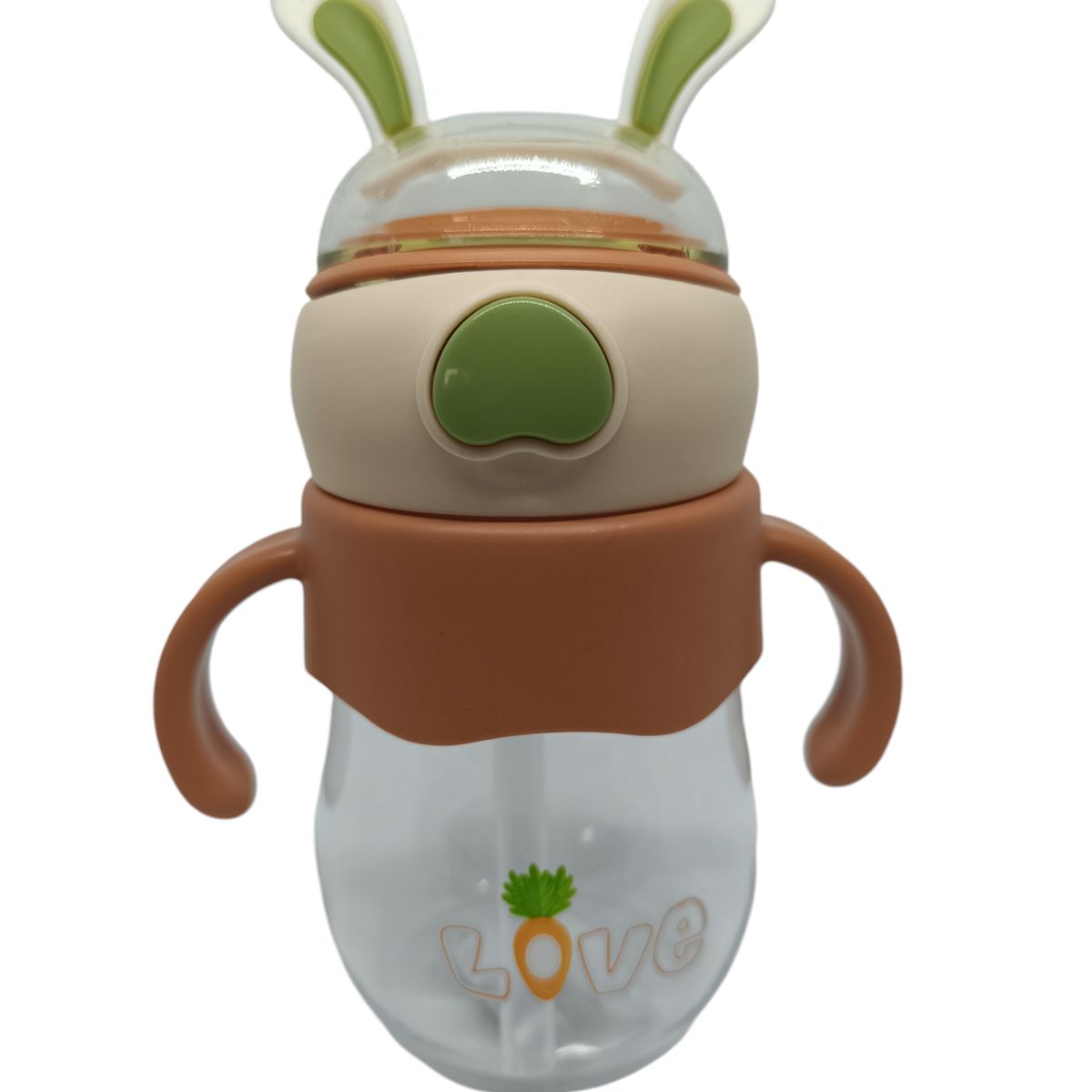 GENERICO - Vaso Antiderrame Con Bombilla Y Asas Para Bebé 350ml 6m+