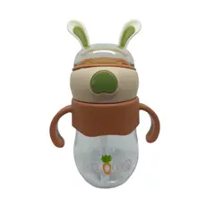GENERICO - Vaso Antiderrame Con Bombilla Y Asas Para Bebé 350ml 6m+