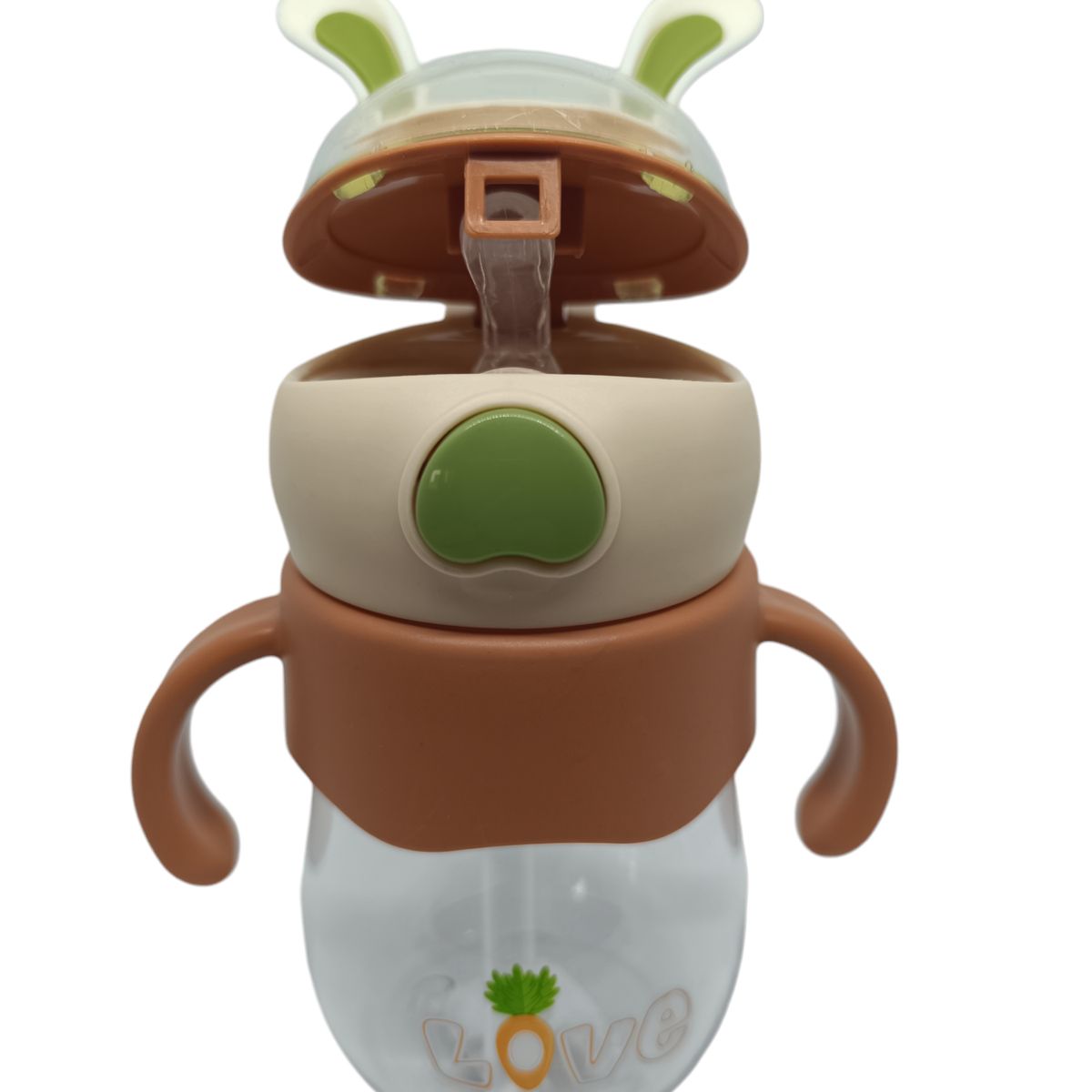 GENERICO - Vaso Antiderrame Con Bombilla Y Asas Para Bebé 350ml 6m+