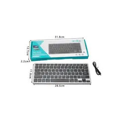 GENERICO - Teclado Bluetooth 305024 Ghz Weibo Qwerty Recargable