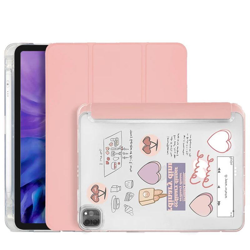 GENERICO - Carcasa Funda Smart Cover Para iPad 10,2 9na 8va 7ma Gen Rosado