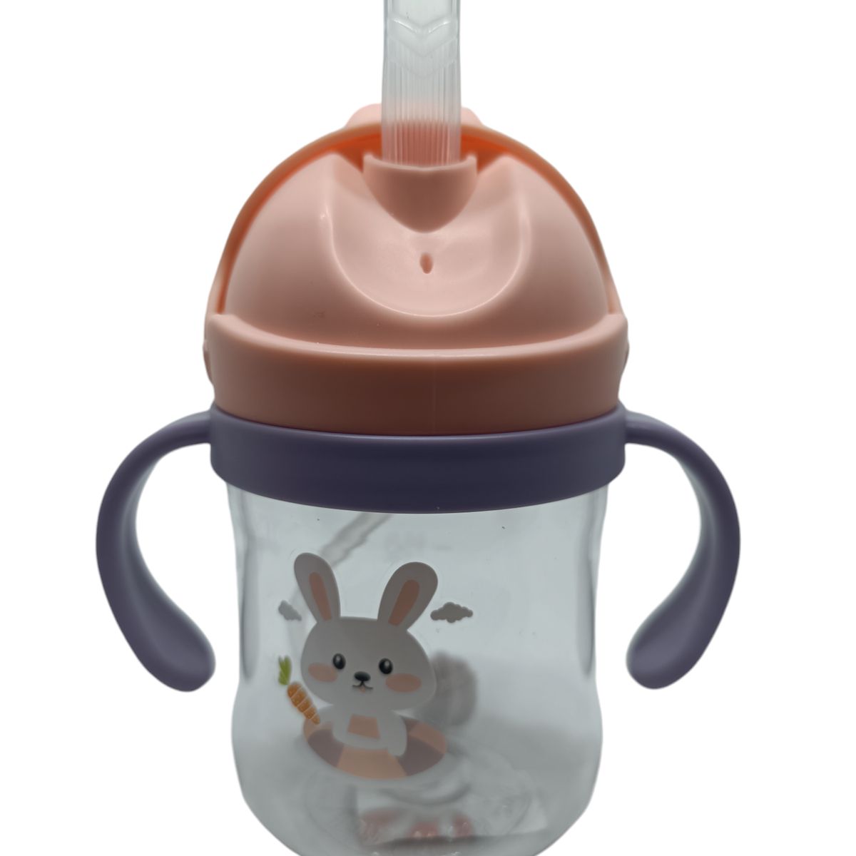 GENERICO - Vaso Antiderrame Con Bombilla Y Asas Para Bebé 250ml 6m+