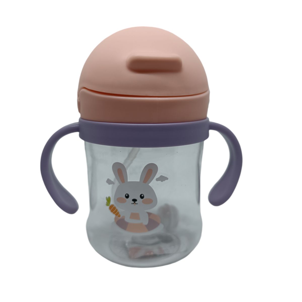 GENERICO - Vaso Antiderrame Con Bombilla Y Asas Para Bebé 250ml 6m+