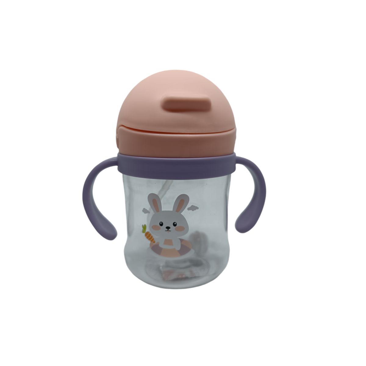 GENERICO - Vaso Antiderrame Con Bombilla Y Asas Para Bebé 250ml 6m+