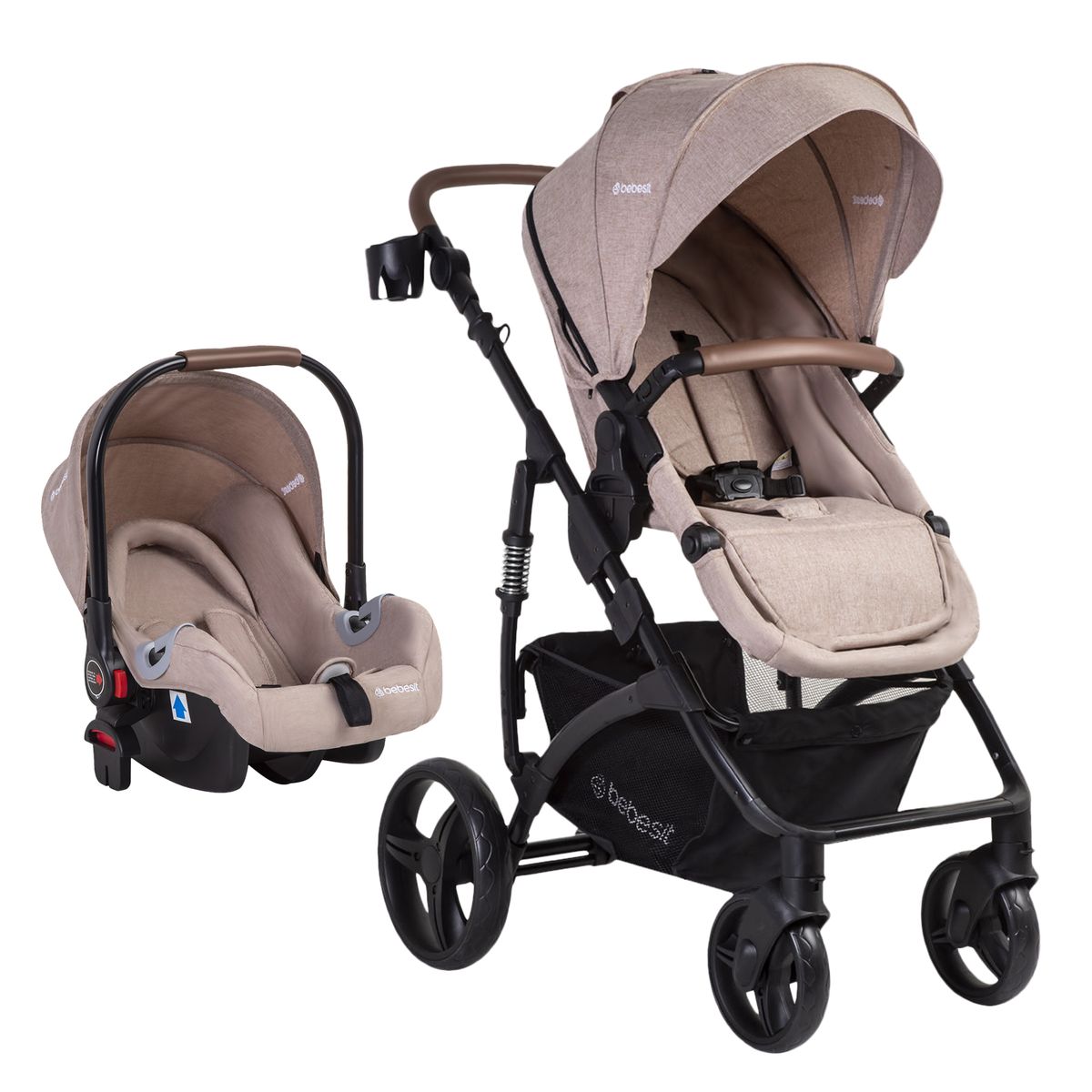 BEBESIT - Coche Cuna Travel System Quest LX Beige