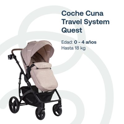 Imagen 2 del producto Coche Cuna Travel System Quest LX Beige