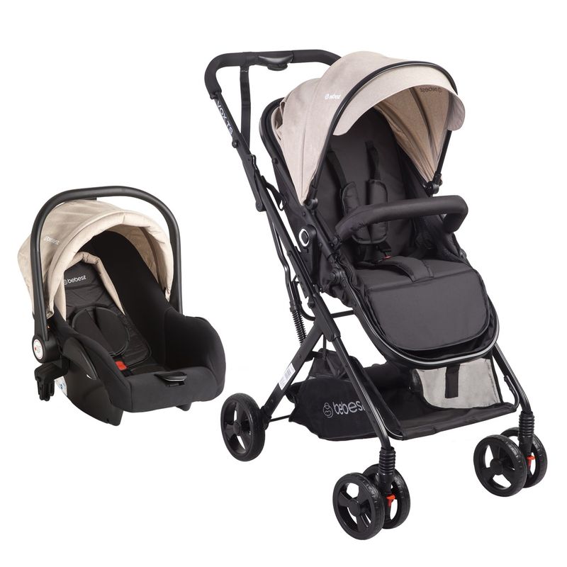 BEBESIT - Coche Cuna Travel System Vox Beige