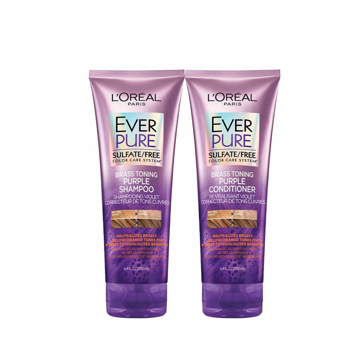 LOREAL PARIS - Pack Shampoo Y Acondicionador Everpure Purple