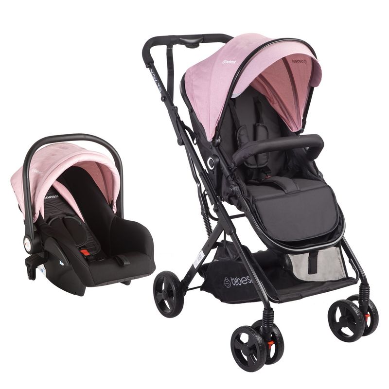 BEBESIT - Coche Cuna Travel System Vox Rosa