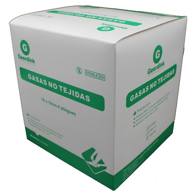 GENERICO - Gasas No Tejidas Estériles 10 X 10 cm x 50 Sobres de 2 unds. Geerdink