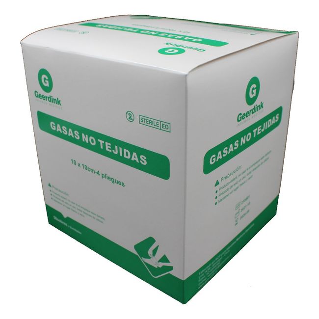 GENERICO - Gasas No Tejidas Estériles 10 X 10 cm x 50 Sobres de 2 unds. Geerdink