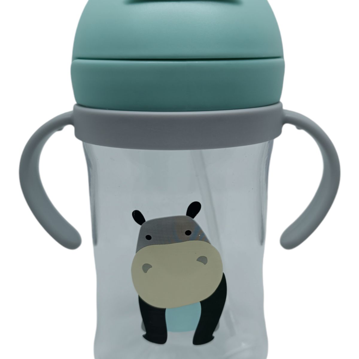 GENERICO - Vaso Antiderrame Con Bombilla Y Asas Para Bebé 350ml 6m+