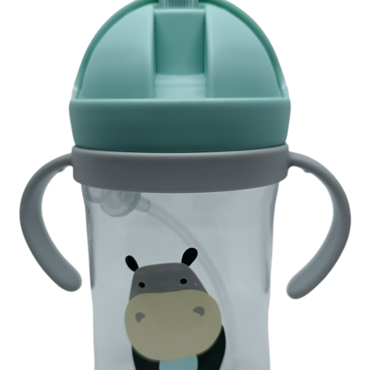 GENERICO - Vaso Antiderrame Con Bombilla Y Asas Para Bebé 350ml 6m+