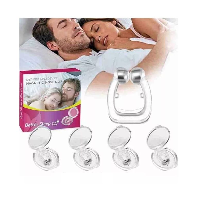 GENERICO - Clips Bio Magnético Antironquidos Evita Roncar Apnea X4