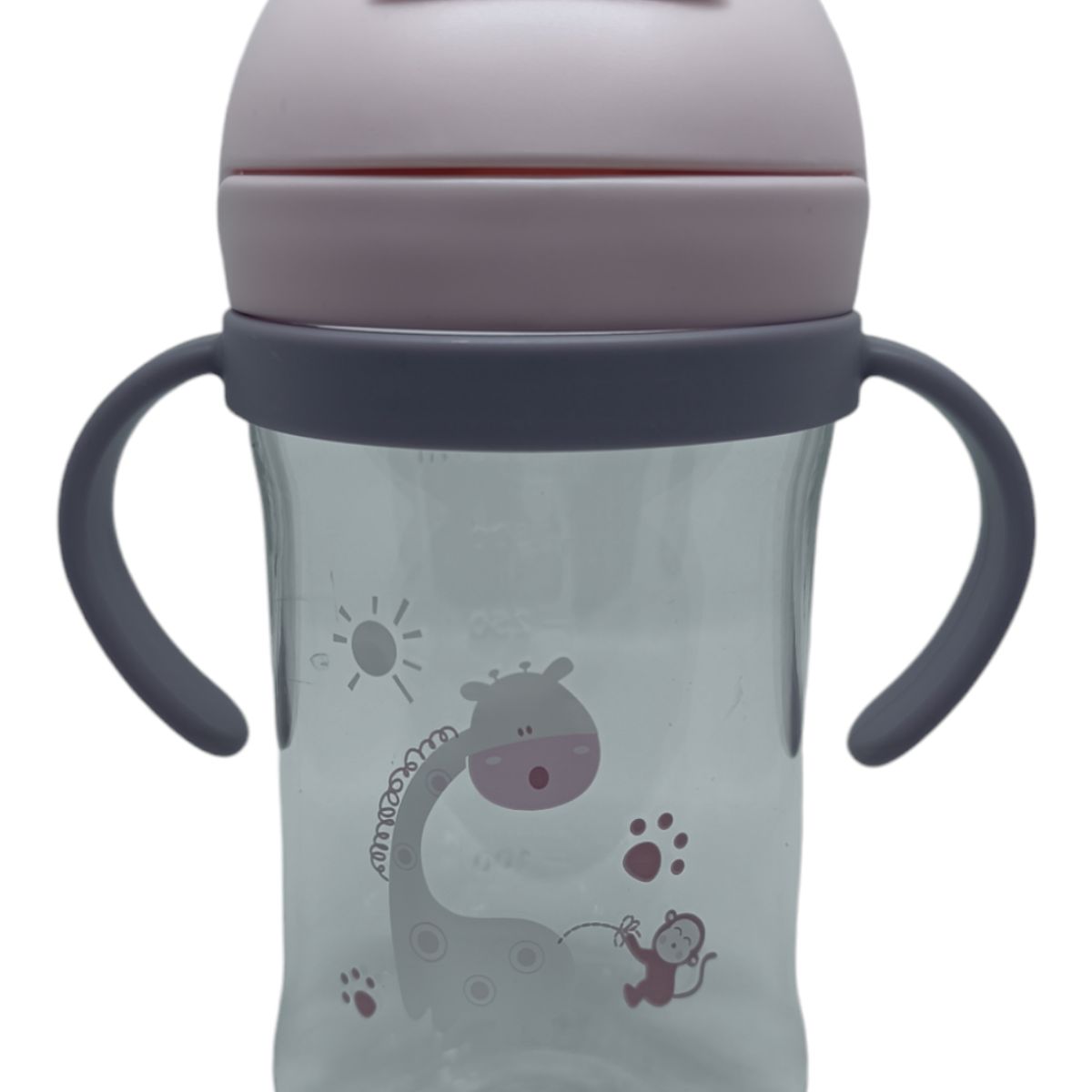 GENERICO - Vaso Antiderrame Con Bombilla Y Asas Para Bebé 350ml 6m+