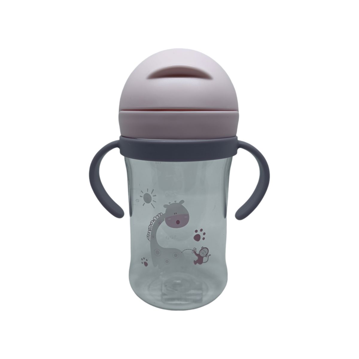 GENERICO - Vaso Antiderrame Con Bombilla Y Asas Para Bebé 350ml 6m+