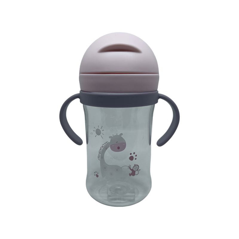 GENERICO - Vaso Antiderrame Con Bombilla Y Asas Para Bebé 350ml 6m+