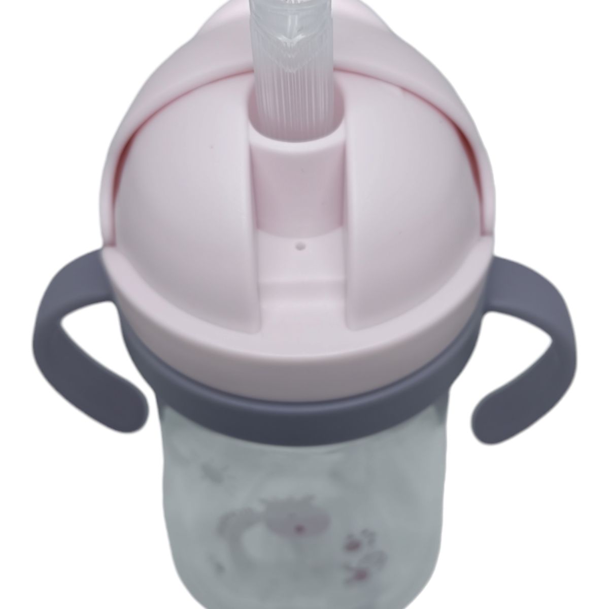 GENERICO - Vaso Antiderrame Con Bombilla Y Asas Para Bebé 350ml 6m+