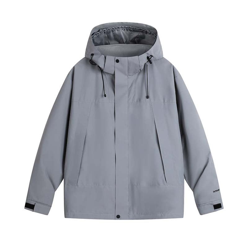 KNOWMLAB - Chaqueta Casual Hombre Con Sombrero Gris