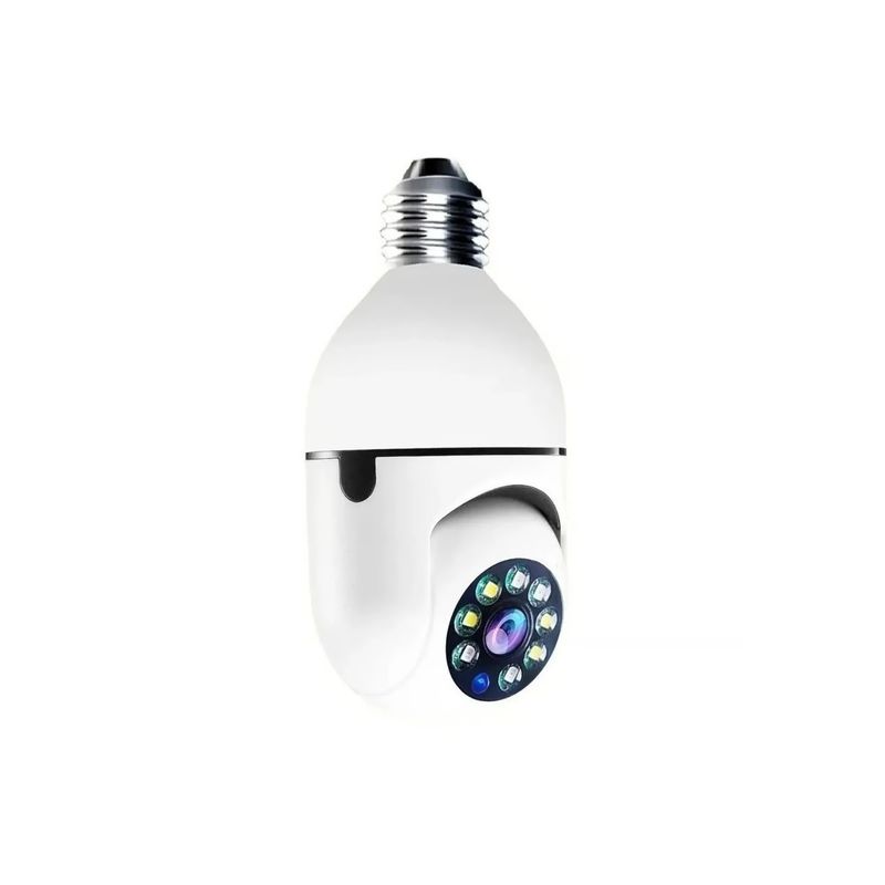 GENERICO - Camara Seguridad Tipo Ampolleta  360° Blanca + Memoria 32G