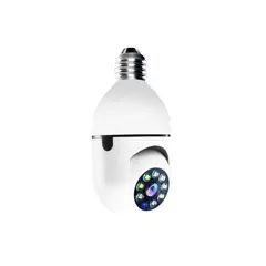 GENERICO - Camara Seguridad Tipo Ampolleta 360° Blanca + Memoria 32G