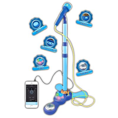 Imagen 2 del producto Microfono Pedestal Juguete Mp3 Con Luces Infantil Azul