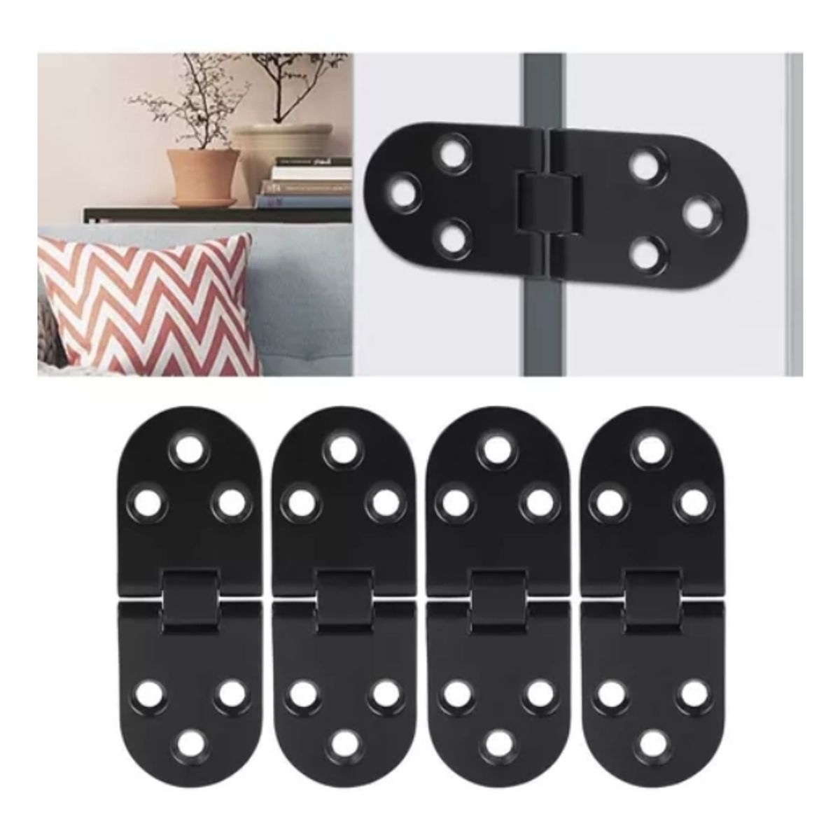 ATURE - 4u Bisagra Para Puerta Mueble Armario Plegable 180° Aleación