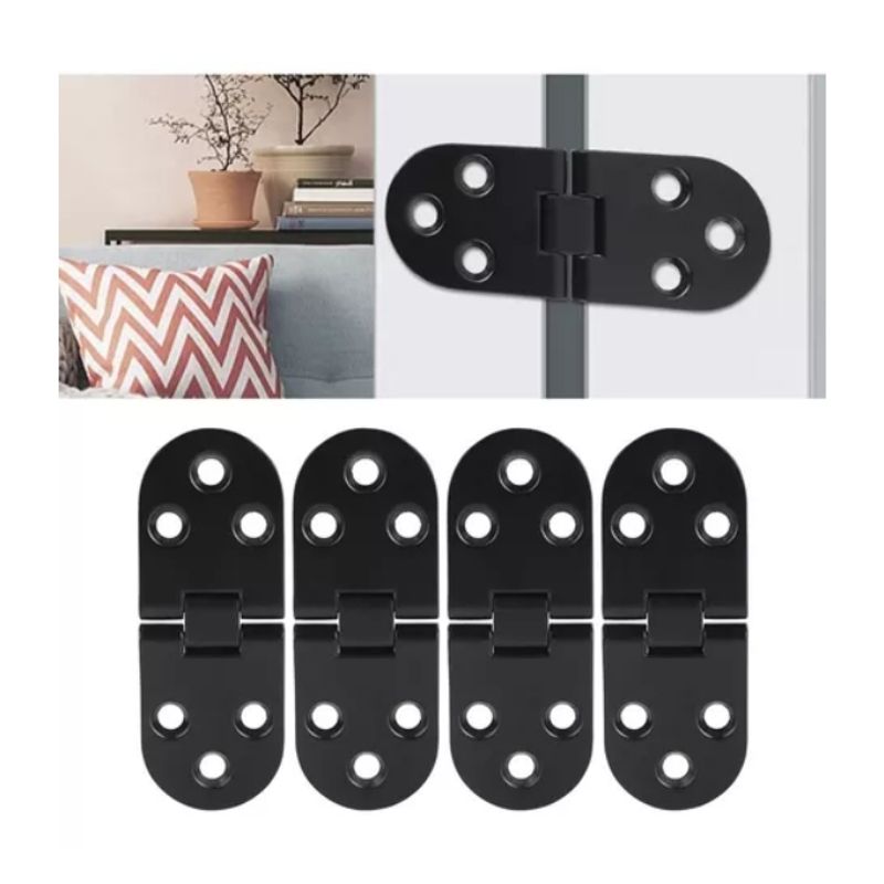 GENERICO - 4u Bisagra Para Puerta Mueble Armario Plegable 180° Aleación