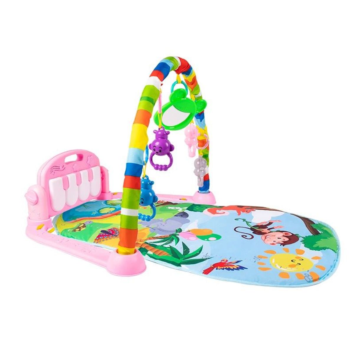 GENERICO - Gimnasio Con Piano Para Bebe color Rosado