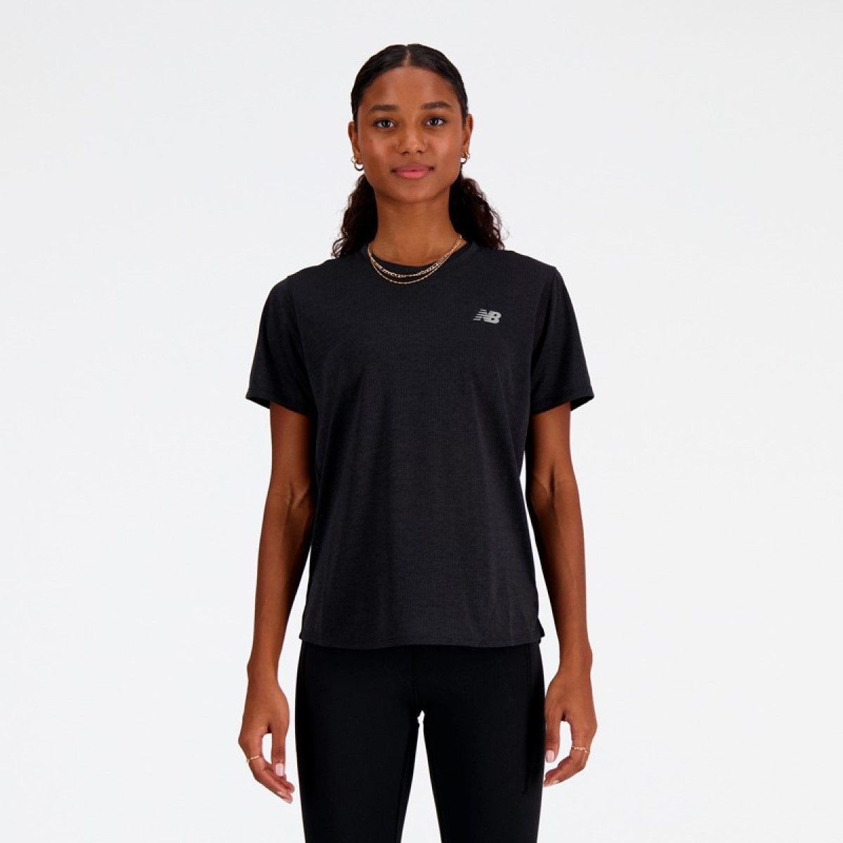 NEW BALANCE - Polera Mujer Running New Balance Negro