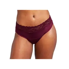 BLOODY GREEN - Calzon Menstrual High Waist Flujo Moderado Burdeo Lavable