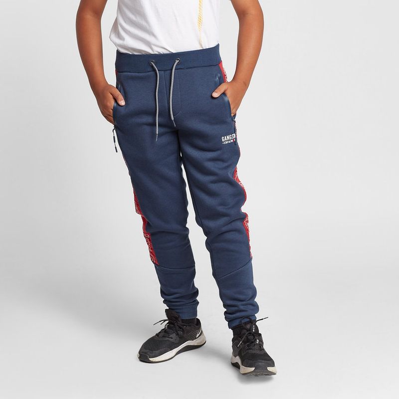 GANGSTER - Teen Buzo Jogger Brand Azul Gangster