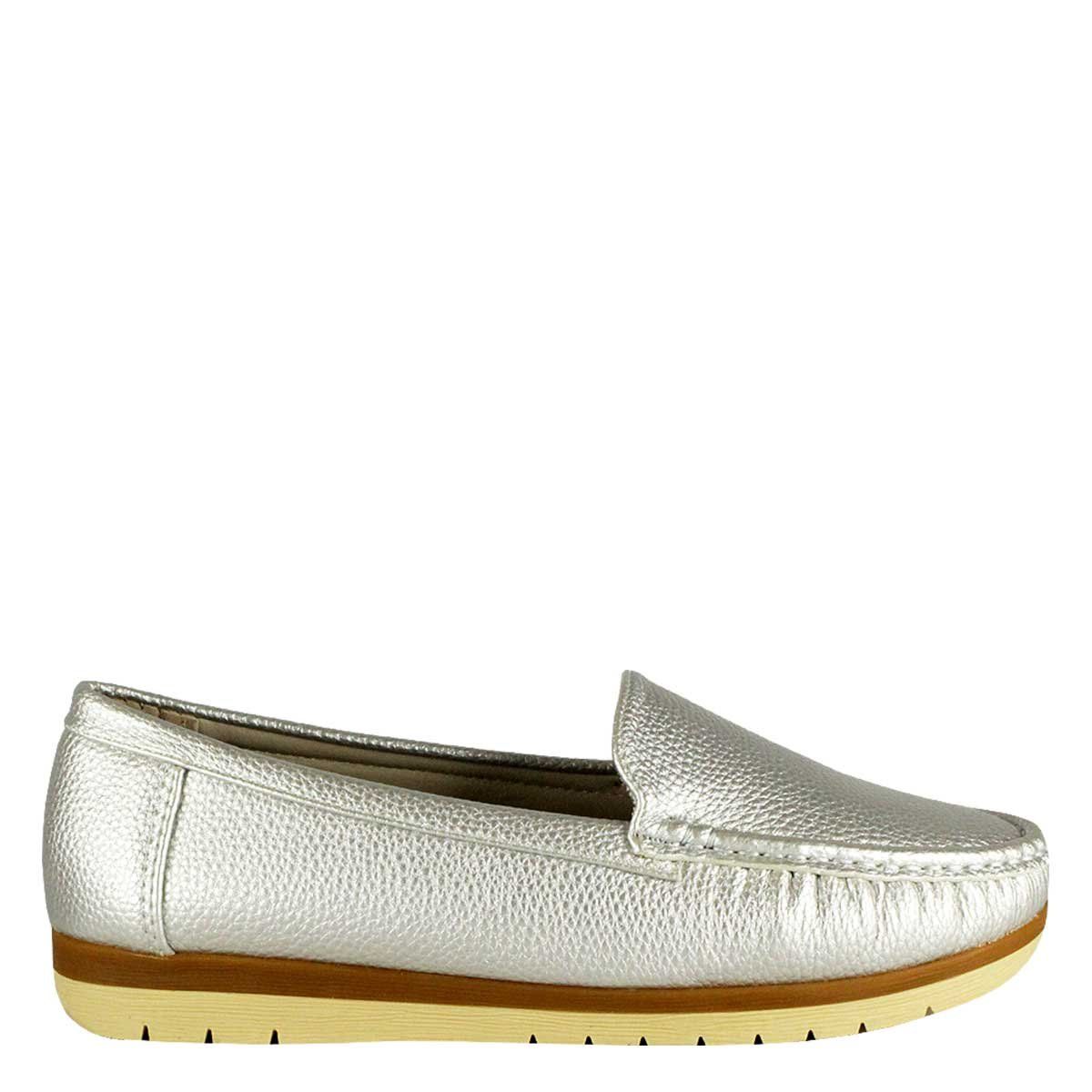 TAKONES - Mocasín Renzo Plateado Takones