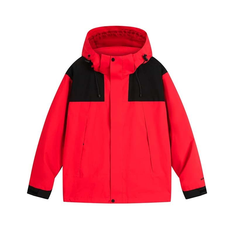 KNOWMLAB - Chaqueta Casual Hombre Con Sombrero Rojo.
