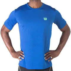 WILSON - Polera Perforada Tenis Padel Celeste